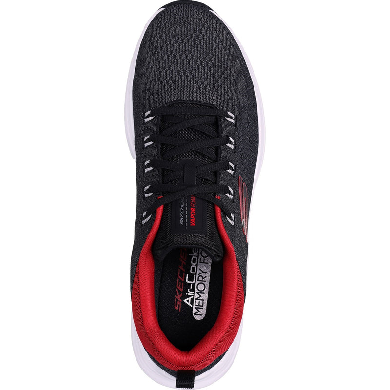 Skechers Mens Vapor Foam - Varien 232626-BKRD Black/Red Lace Up Shoe