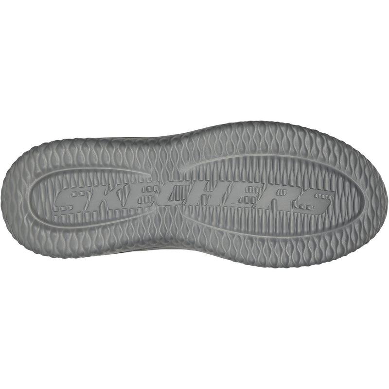 Skechers Mens Delson 3.0 - Cicada Wide 210238W-BKGY Black/Grey Slip On Shoe