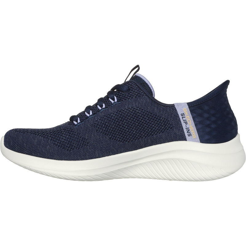 Skechers Womens Ultra Flex 3.0 Easy Step 150178-NVLV Navy/Lavender Lace Up Shoe