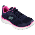 Skechers Womens Flex Appeal 5.0 Fresh Touch 150202-NVHP Navy/Hot Pink Lace Up Shoe