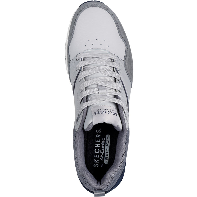 Skechers Mens Uno - Retro One 183020-GRY Grey Lace Up Shoe