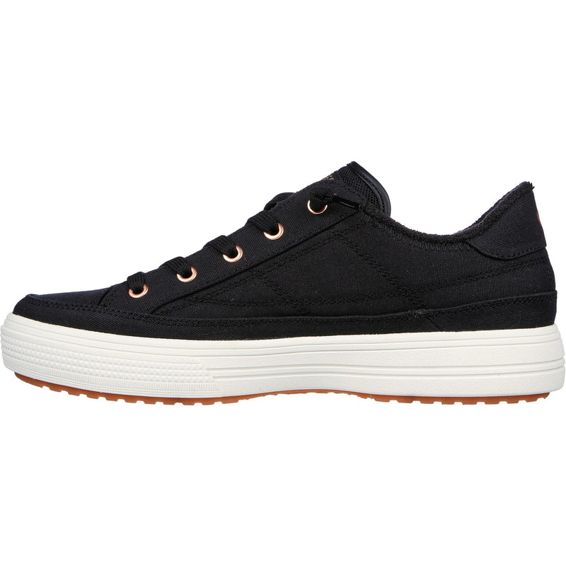 Skechers Womens Arch Fit Arcade - Meet Ya There 177190-BLK Black Lace Up Shoe