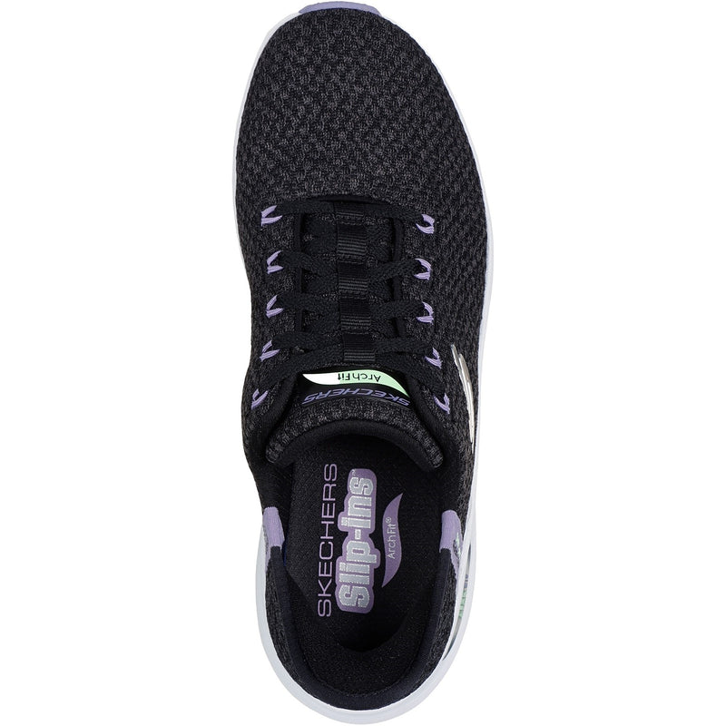 Skechers Womens Arch Fit 2.0 Good Energy 150322-BKMT Black/Multi Lace Up Shoe