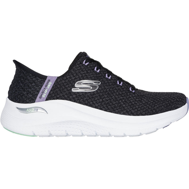 Skechers Womens Arch Fit 2.0 Good Energy 150322-BKMT Black/Multi Lace Up Shoe