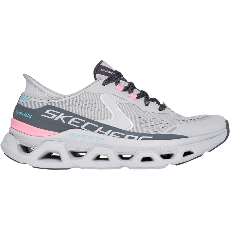 Skechers Womens Glide-Step Altus 150510-GYPK Grey/Pink Lace Up Shoe