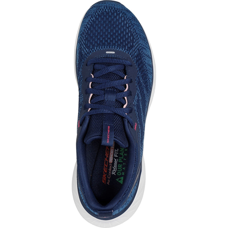 Skechers Womens Edgeride Power Flow 150471-NVPK Navy/Pink Lace Up Shoe