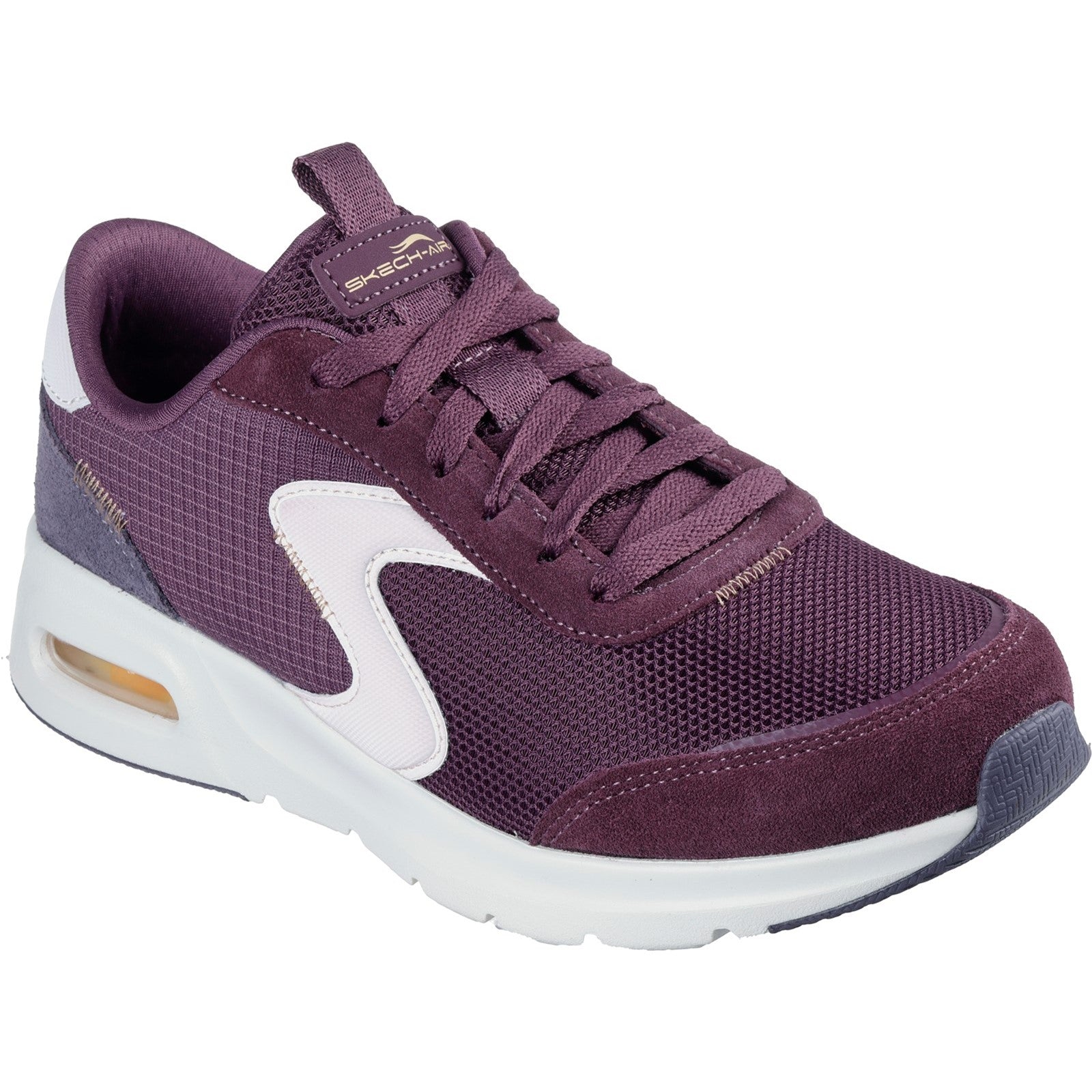 Skechers Womens Skech-Air Court Air Wave 150076-BUMT Burgundy/Multi Lace Up Shoe