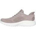 Skechers Womens BOBS Sport Squad Chaos 117497-TPE Taupe Slip On Shoe