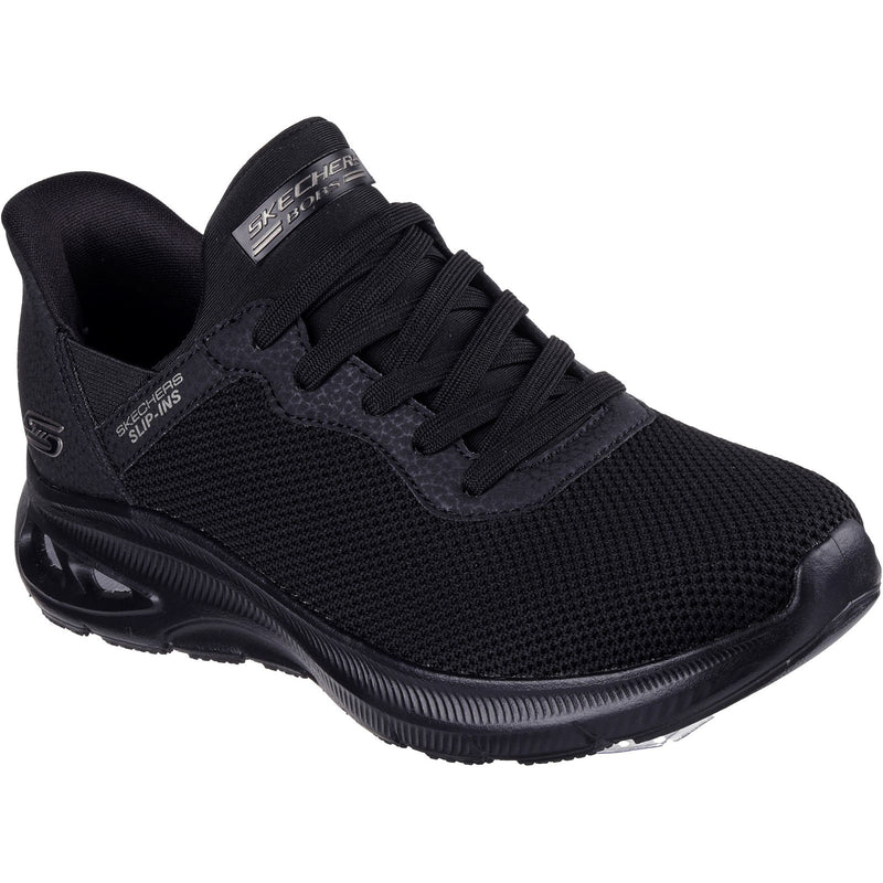 Skechers Womens BOBS Sport Unity 117509-BBK Black Lace Up Shoe