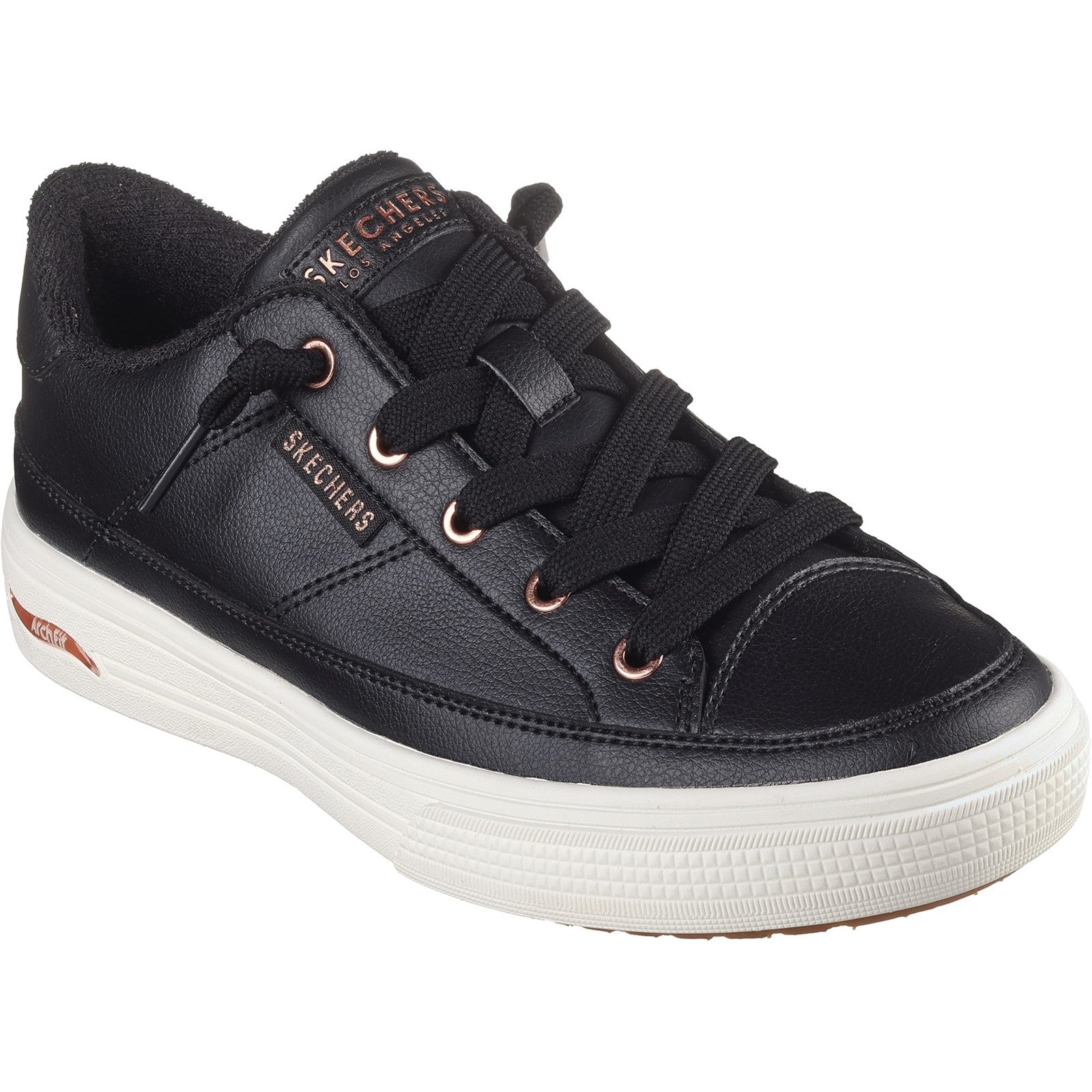 Skechers Womens Arch Fit Arcade On My Way 177189-BLK Black Lace Up Shoe