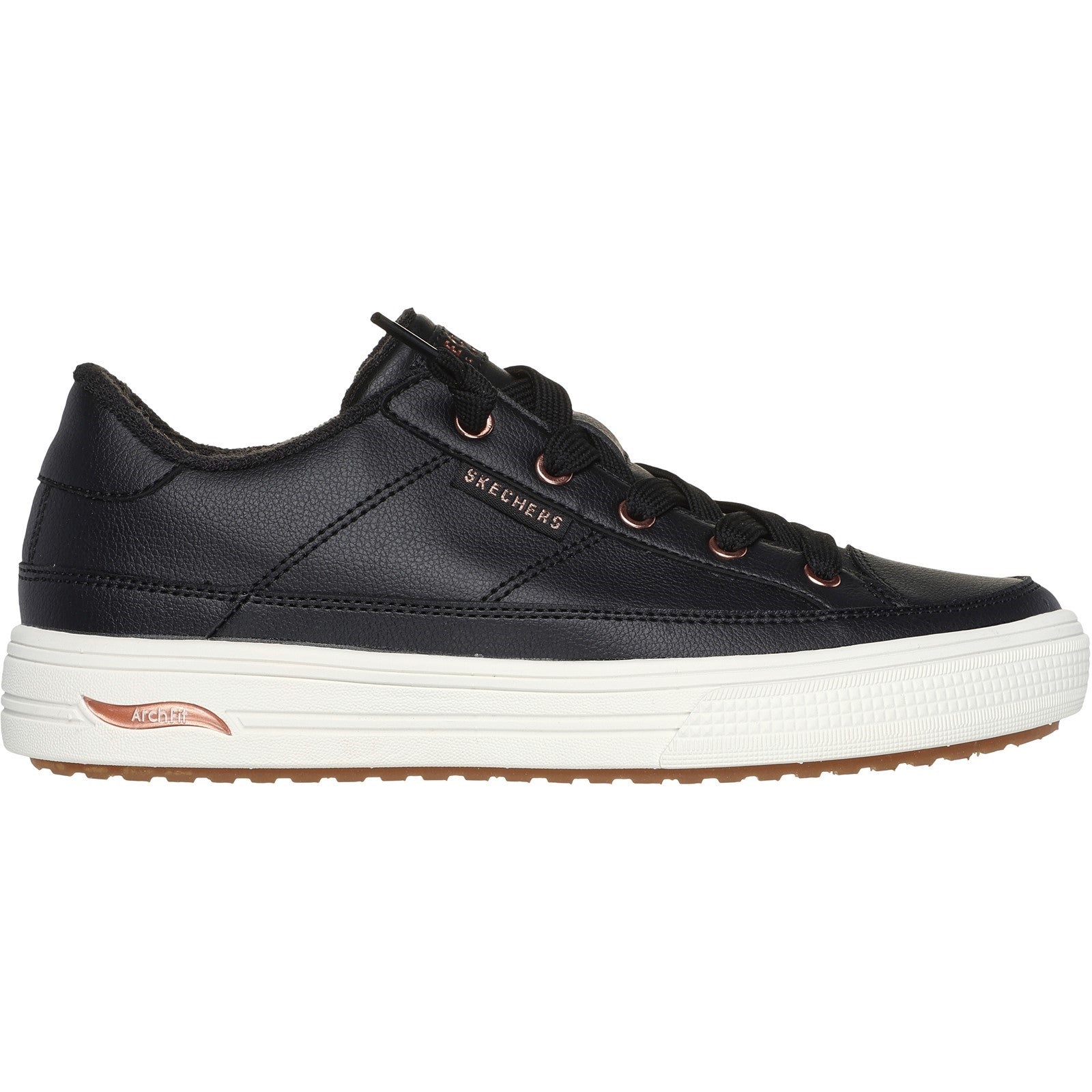 Skechers Womens Arch Fit Arcade On My Way 177189-BLK Black Lace Up Shoe
