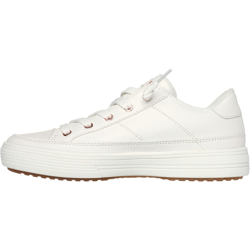 Skechers Womens Arch Fit Arcade On My Way 177189-WHT White Lace Up Shoe