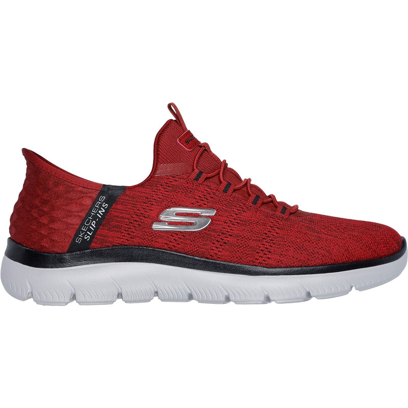 Skechers Mens Summits Key Pace 232469-RDBK Red/Black Slip On Shoe