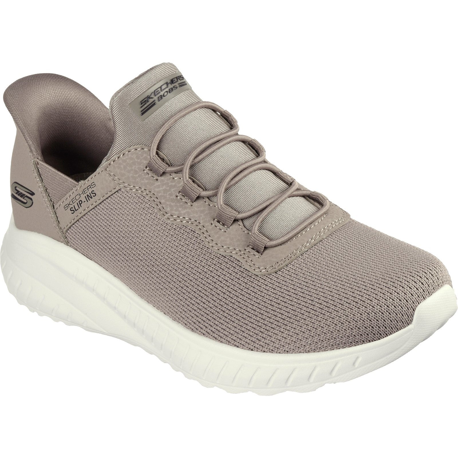 Skechers Womens BOBS Sport Squad Chaos 117500W-TPE Taupe Slip On Shoe