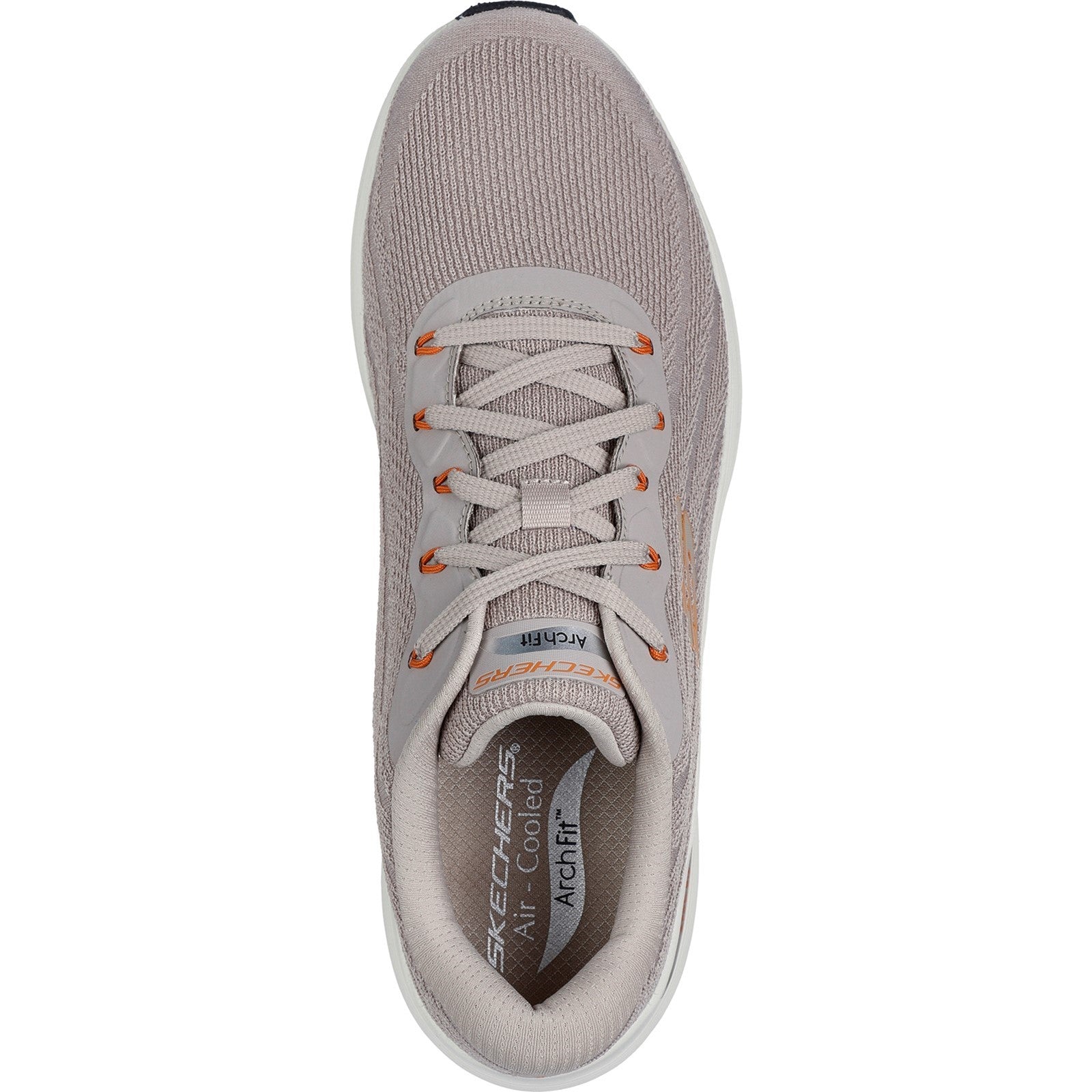 Skechers Mens Arch Fit 2.0 Road Wave 232701WW-TPOR Taupe/Orange Slip On Shoe