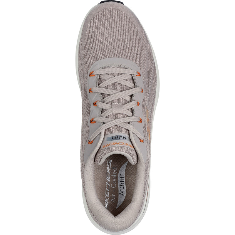 Skechers Mens Arch Fit 2.0 Road Wave 232701WW-TPOR Taupe/Orange Slip On Shoe