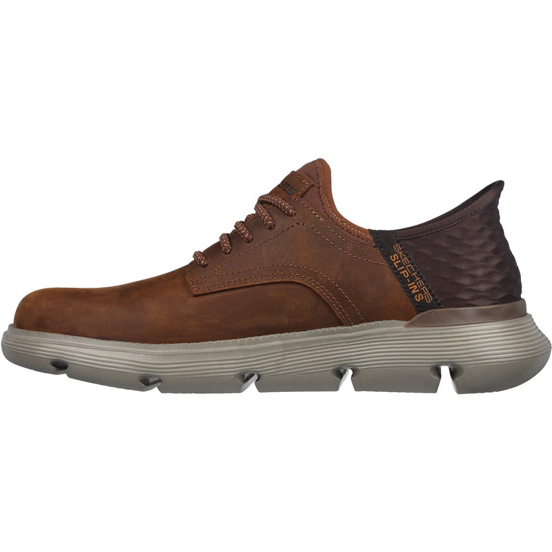 Skechers Mens Garza Gervin 205046W-CDB Dark Brown Lace Up Shoe
