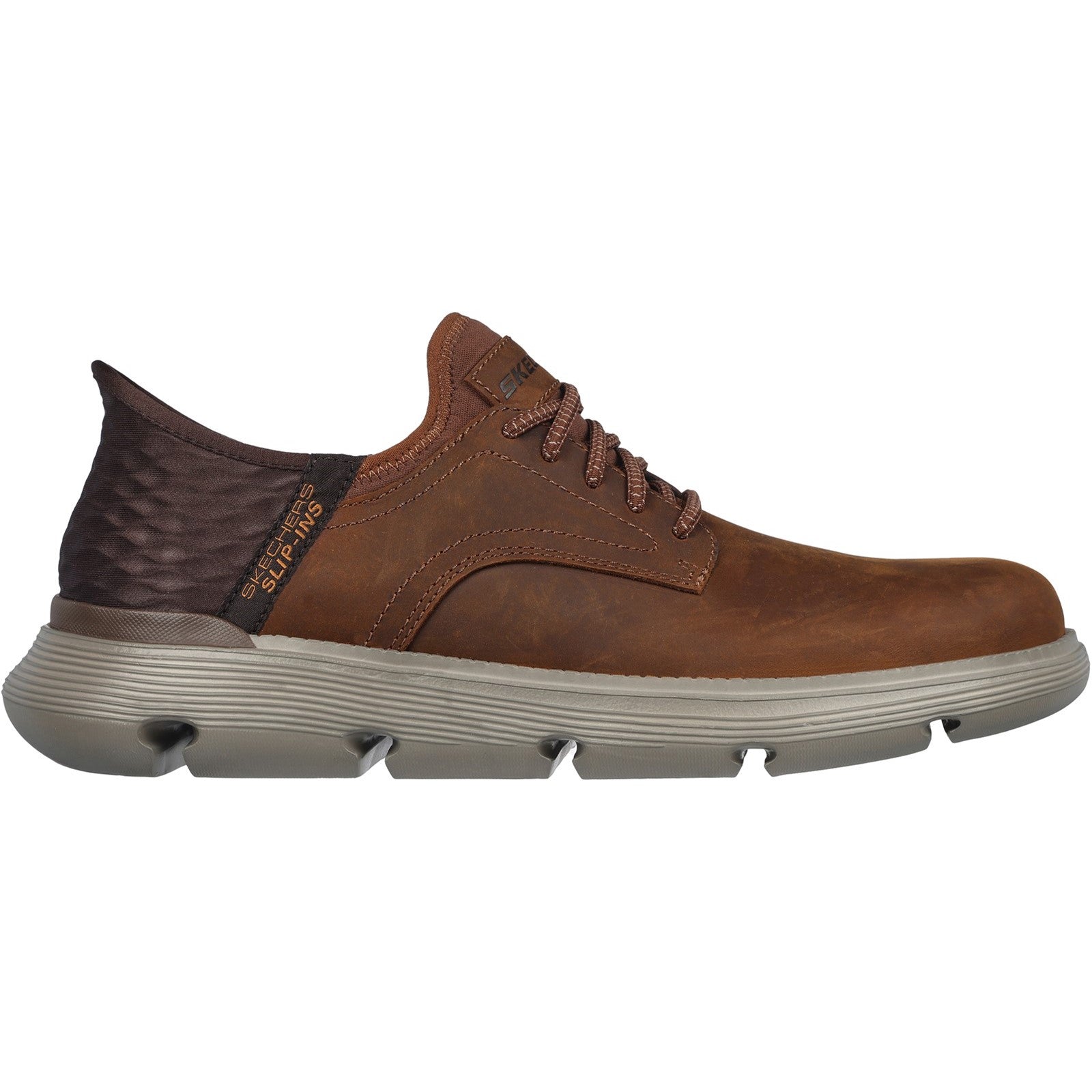 Skechers Mens Garza Gervin 205046W-CDB Dark Brown Lace Up Shoe