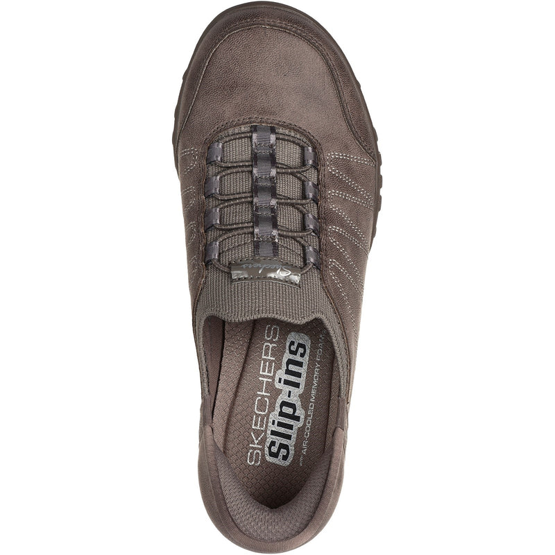 Skechers Womens Breathe-Easy Home-Body 100615-DKTP Dark Taupe Slip On Shoe