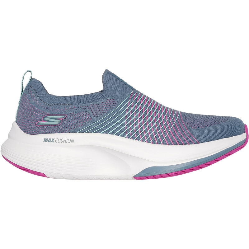 Skechers Womens GO WALK Max Walker Sally 125052-CCPR Charcoal/Purple Slip On Shoe