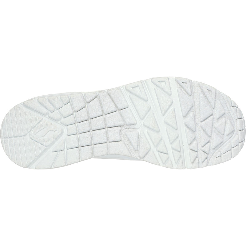 Skechers Womens Uno - Pop Back 177092-WCRL White/Coral Lace Up Shoe