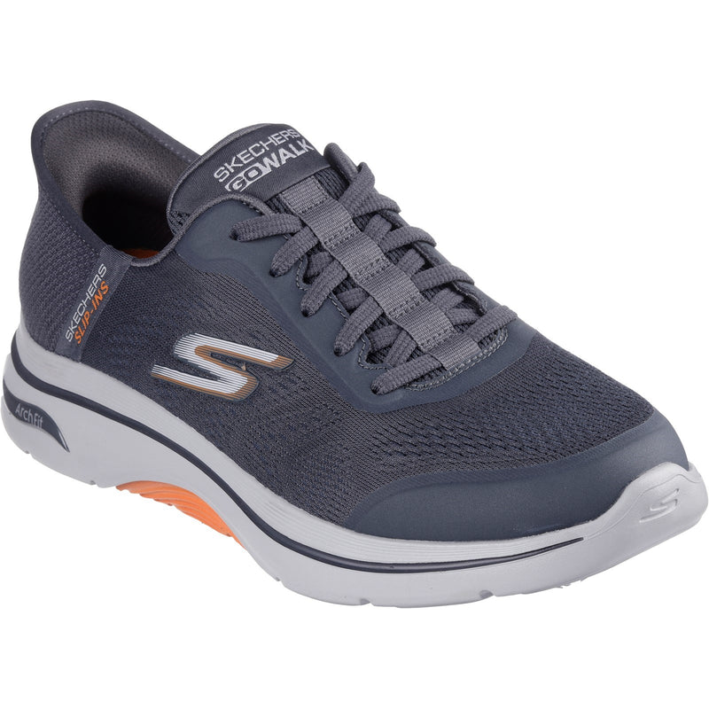 Skechers Mens Arch Fit 2.0 Simplicity 2 216602-CCOR Charcoal/Orange Lace Up Shoe