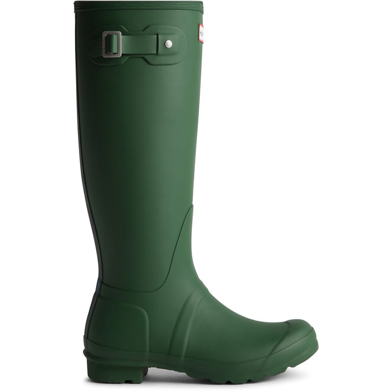 Hunter Womens Green HFRW0005242-HG Original Tall Tartan Back Strap Wellington Boots