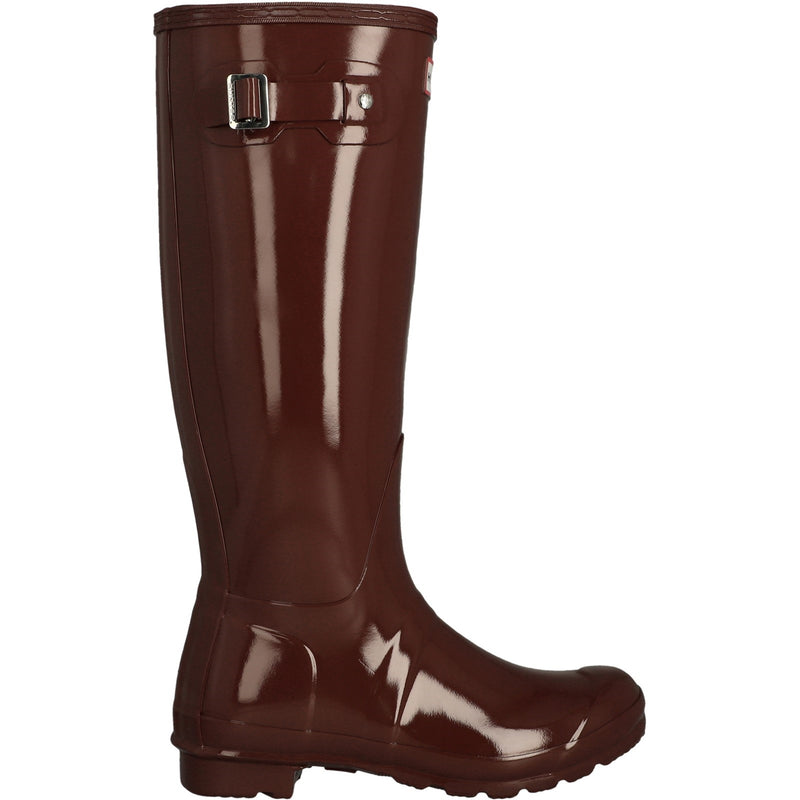 Hunter WFT1000RGL-MTR Original Tall Gloss Boot Female Dark Red