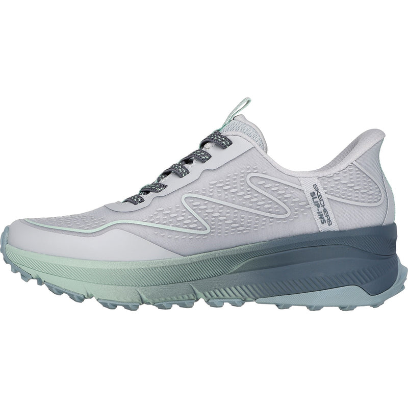 Skechers Womens Switch Back Mist 180157-GYGR Grey/Green Slip On Shoe