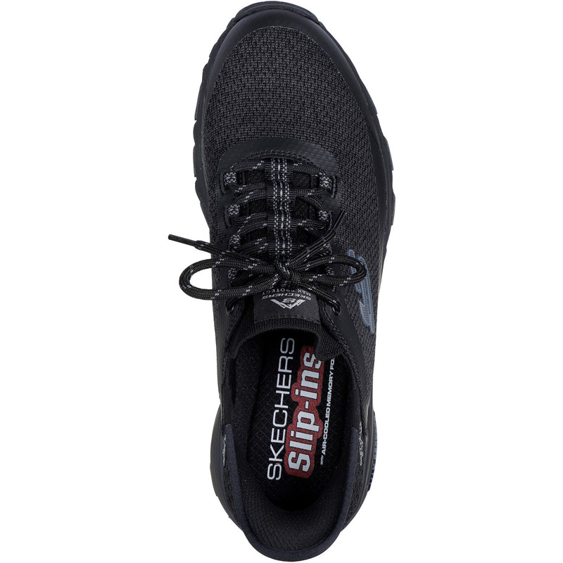 Skechers Mens Max Protect Assembly 237309-BBK Black Lace Up Shoe