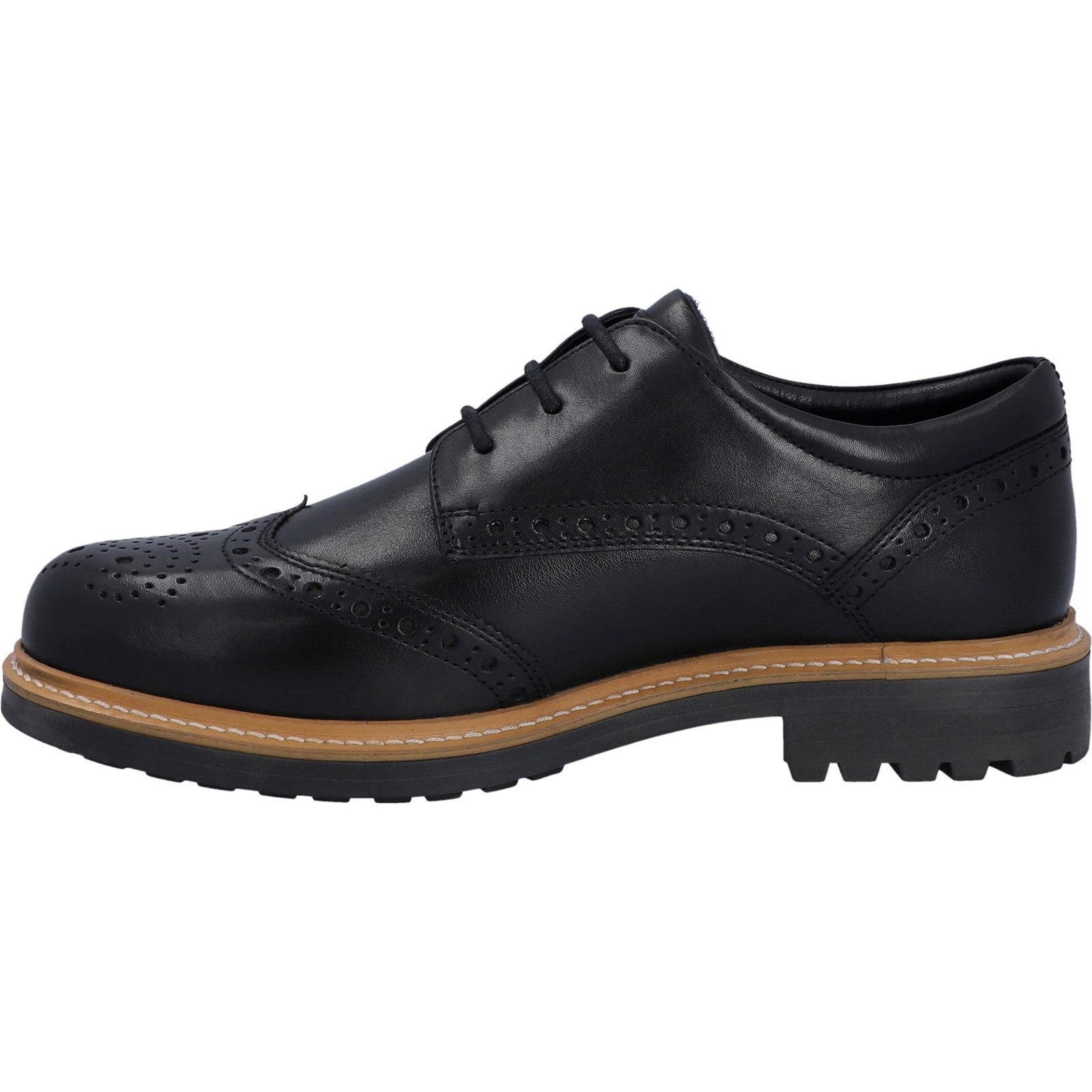 Hunter Mens Black  HFRMGB0040515-BLK Cawdor Brogue Gibson Shoes
