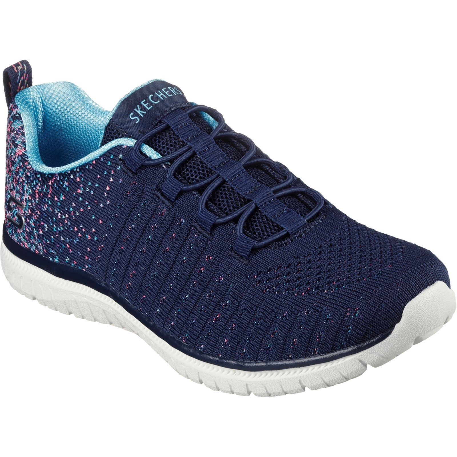 Skechers Womens Virtue 104411-NVBL Navy/Blue Slip On Shoe