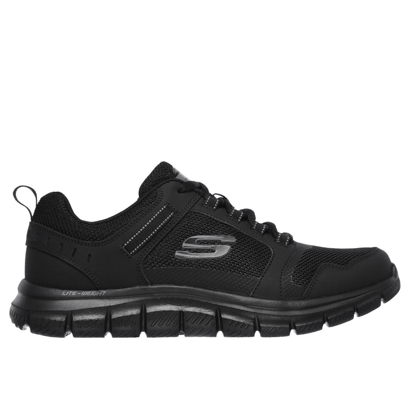 Skechers Mens Track Knockhill 232001-BBK Black Lace Up Shoe