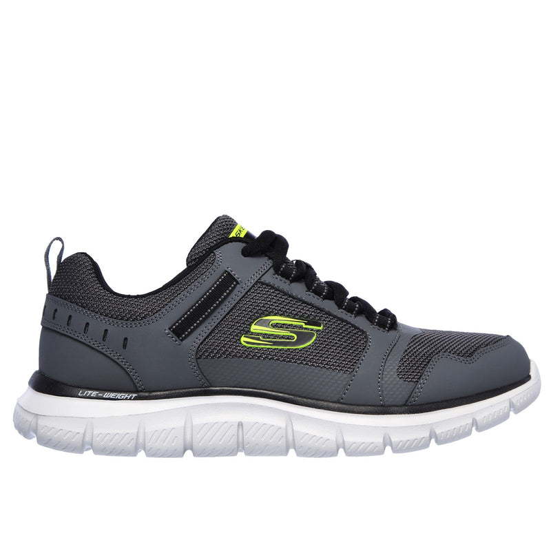 Skechers Mens Track Knockhill 232001-CCBK Charcoal/Black Lace Up Shoe