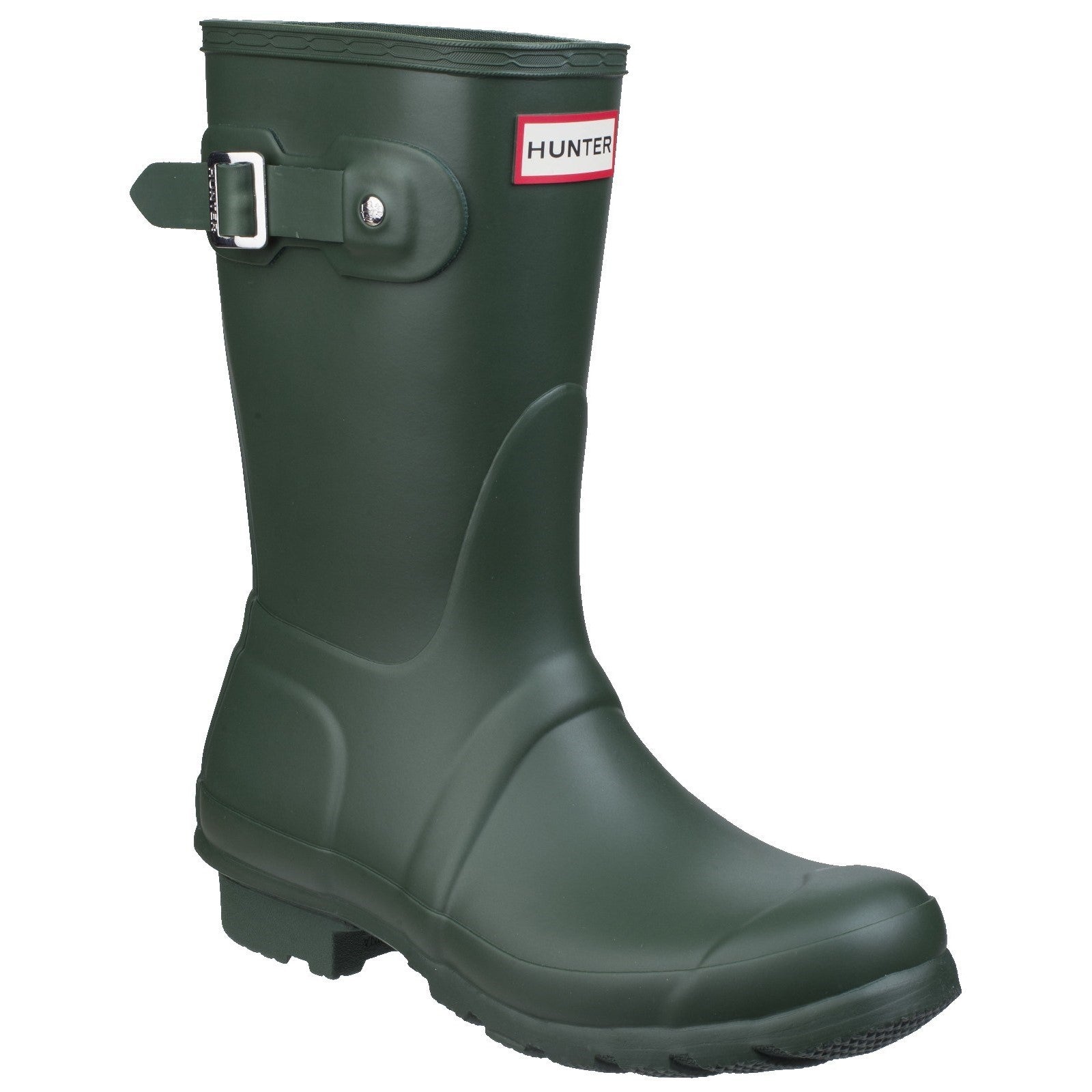 Hunter  Womens Matt Green WFS1000RMA-HGR Original Short Wellington Boots