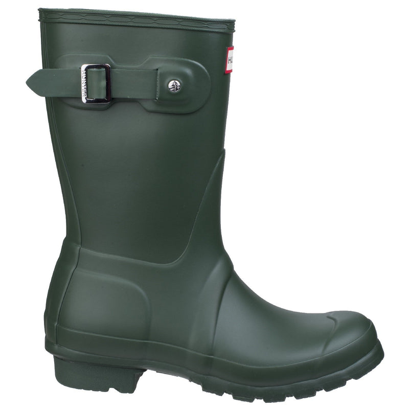 Hunter  Womens Matt Green WFS1000RMA-HGR Original Short Wellington Boots