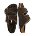 Birkenstock Arizona Shearling Mocca Brown Sandals