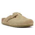 Birkenstock Boston Suede Faded Khaki Grey Clogs