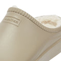 Hunter Bloom Lined Mule Alloy White Clogs
