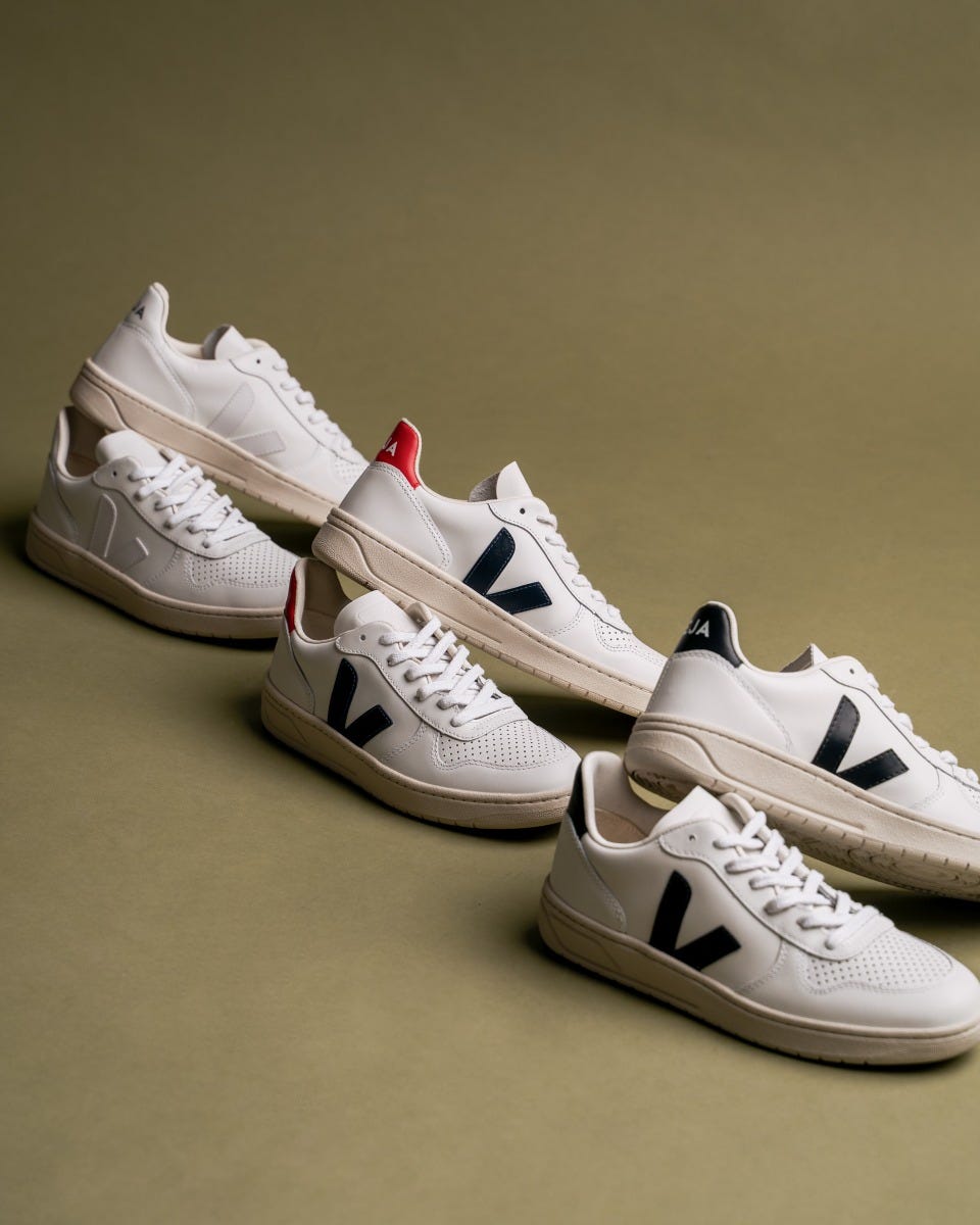 Veja V-10 Womens Extra White / White Sneakers