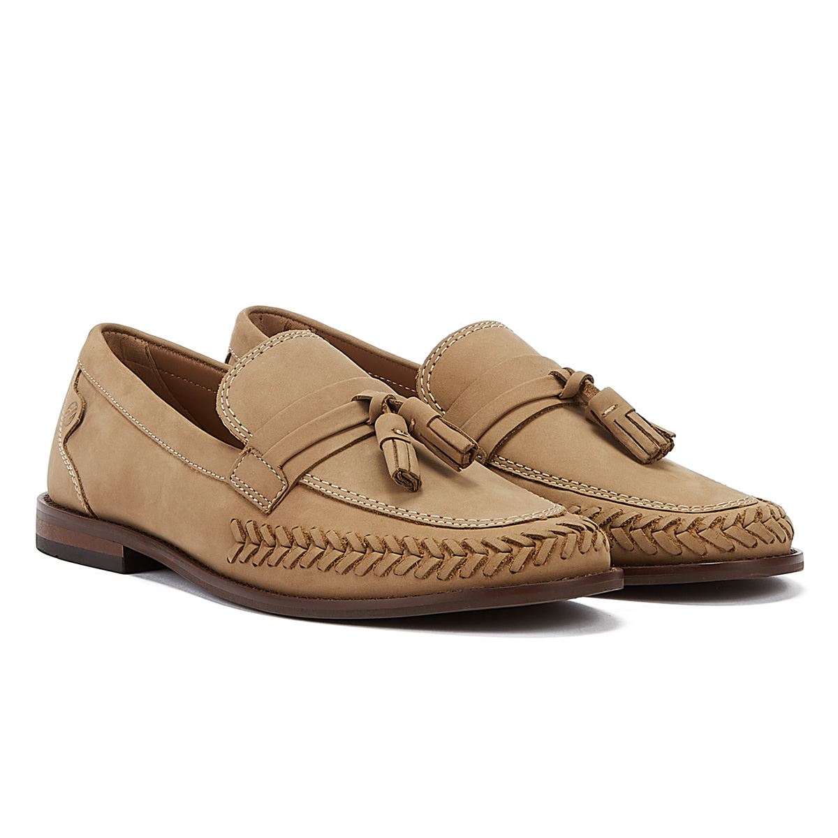 H By Hudson Haldon Loafer Taupe Suede Mens Taupe Casual
