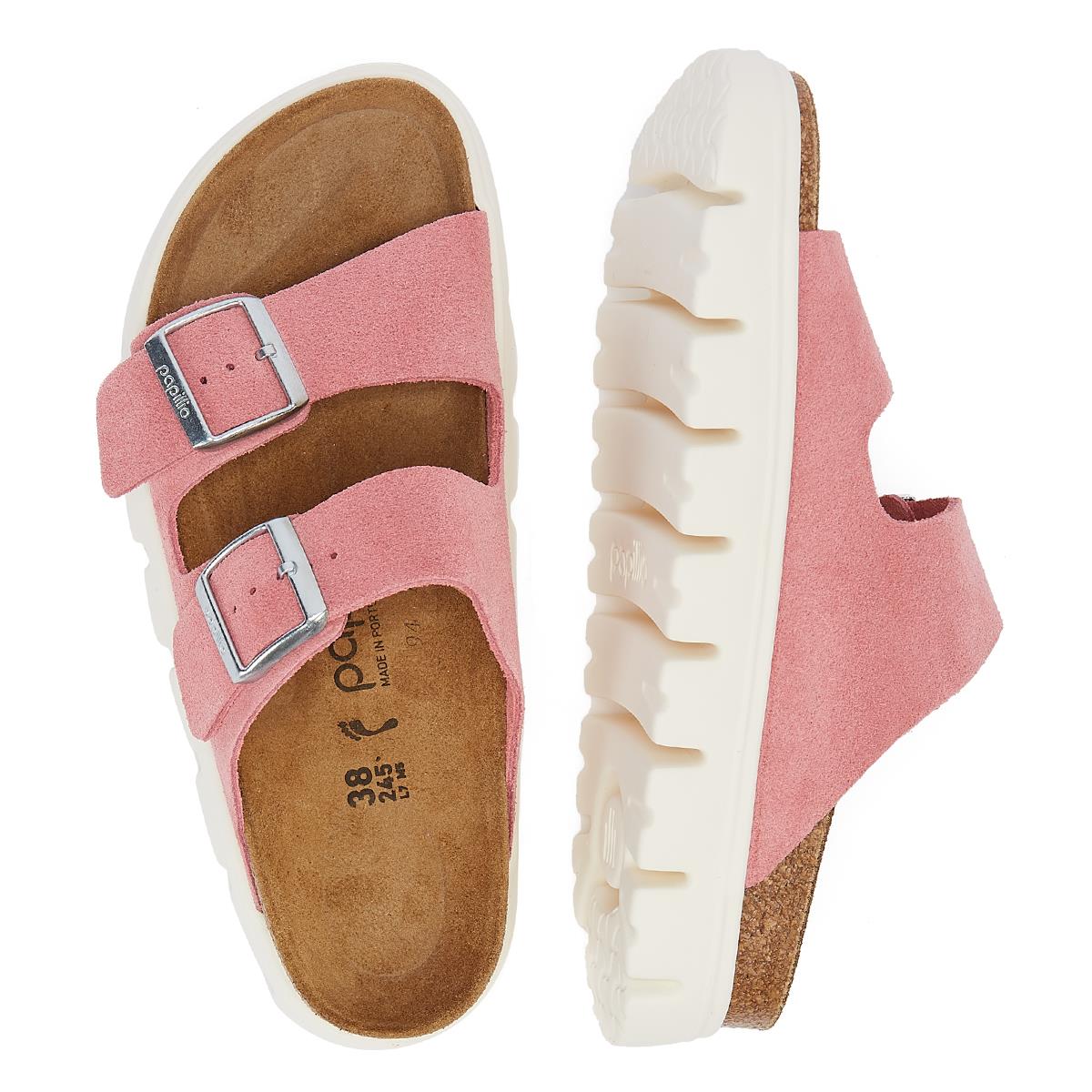 Birkenstock arizona hot sale suede pink