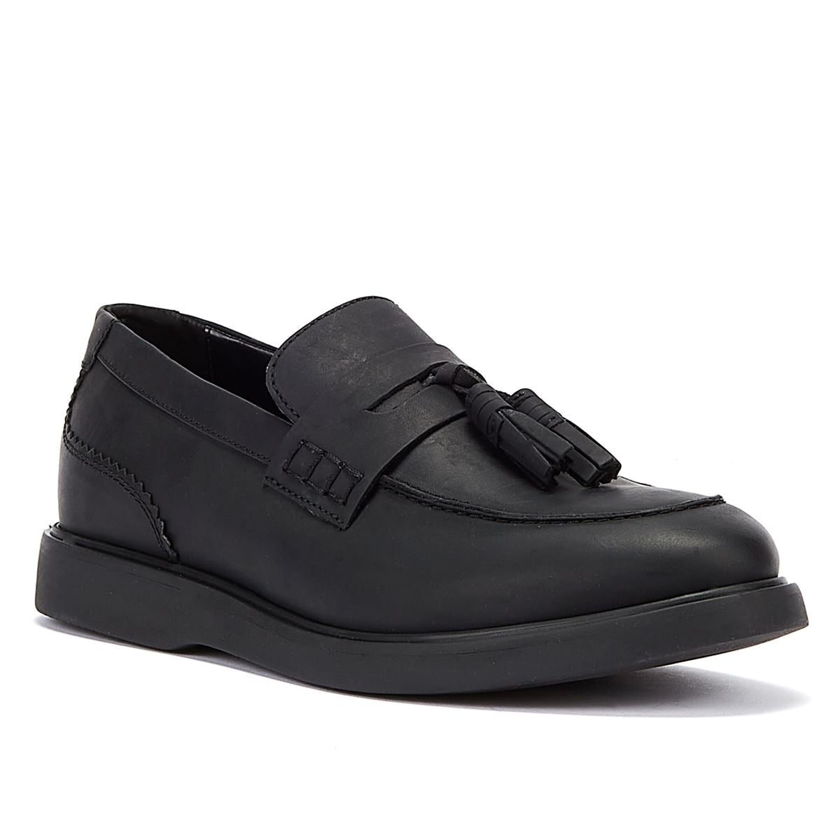 Hudson Cato Loafer Crazy Leather Men's Black Loafers
