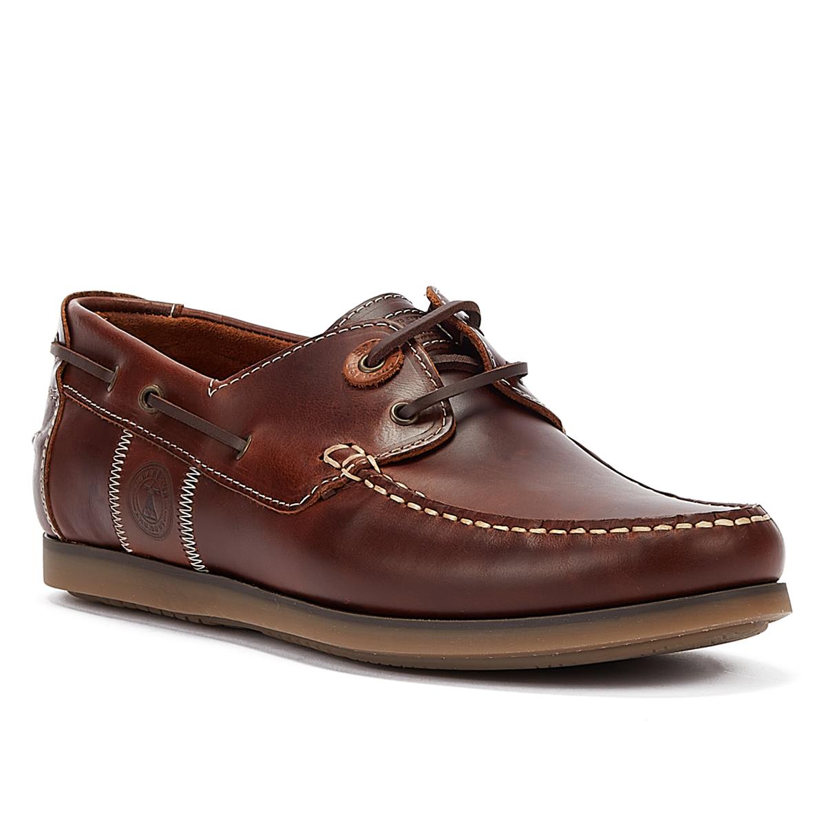 Barbour Wake Boat Shoe Mahogany Mens Brown Casual