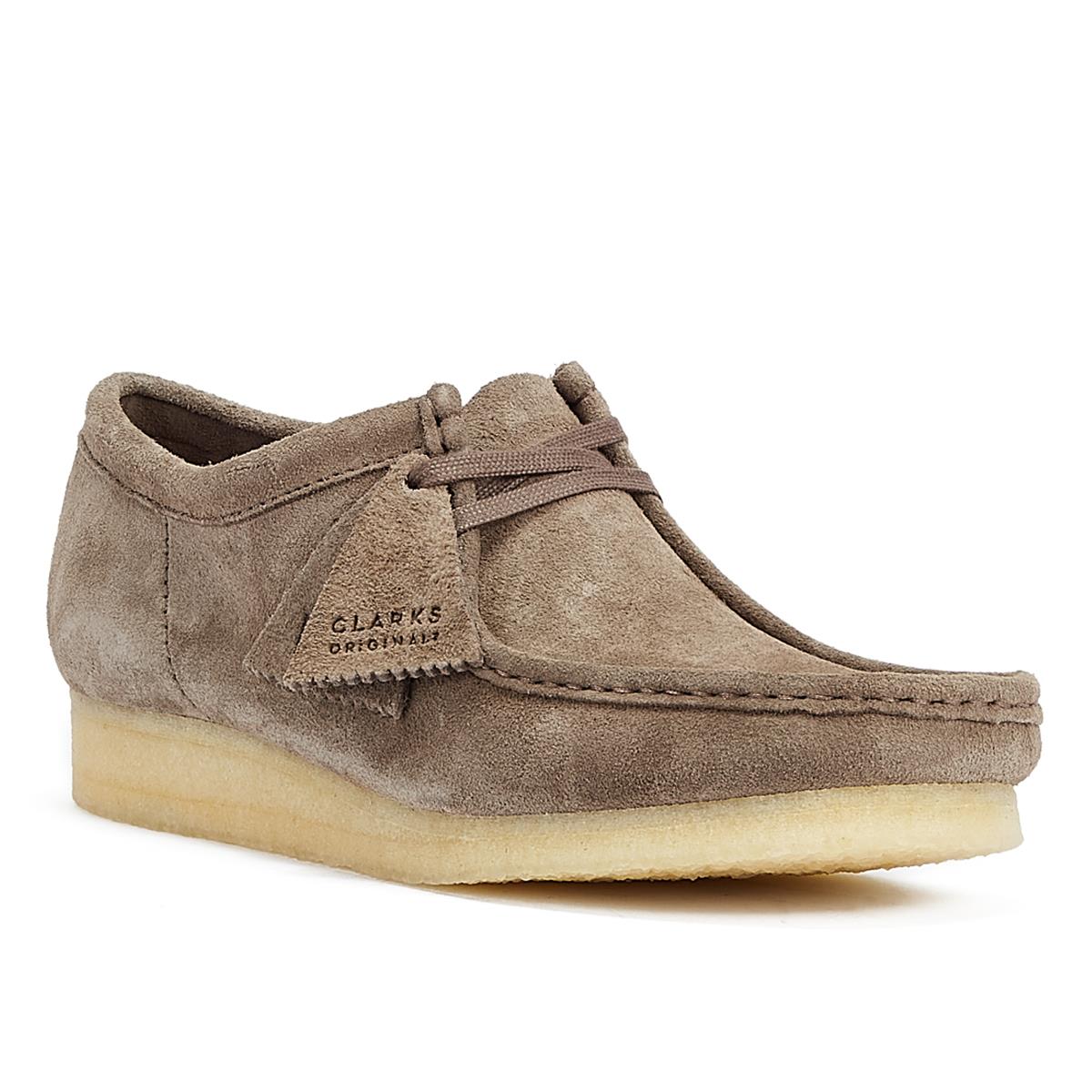 Clarks Originals Wallabee Suede Men's Grey Lace-Up Shoes