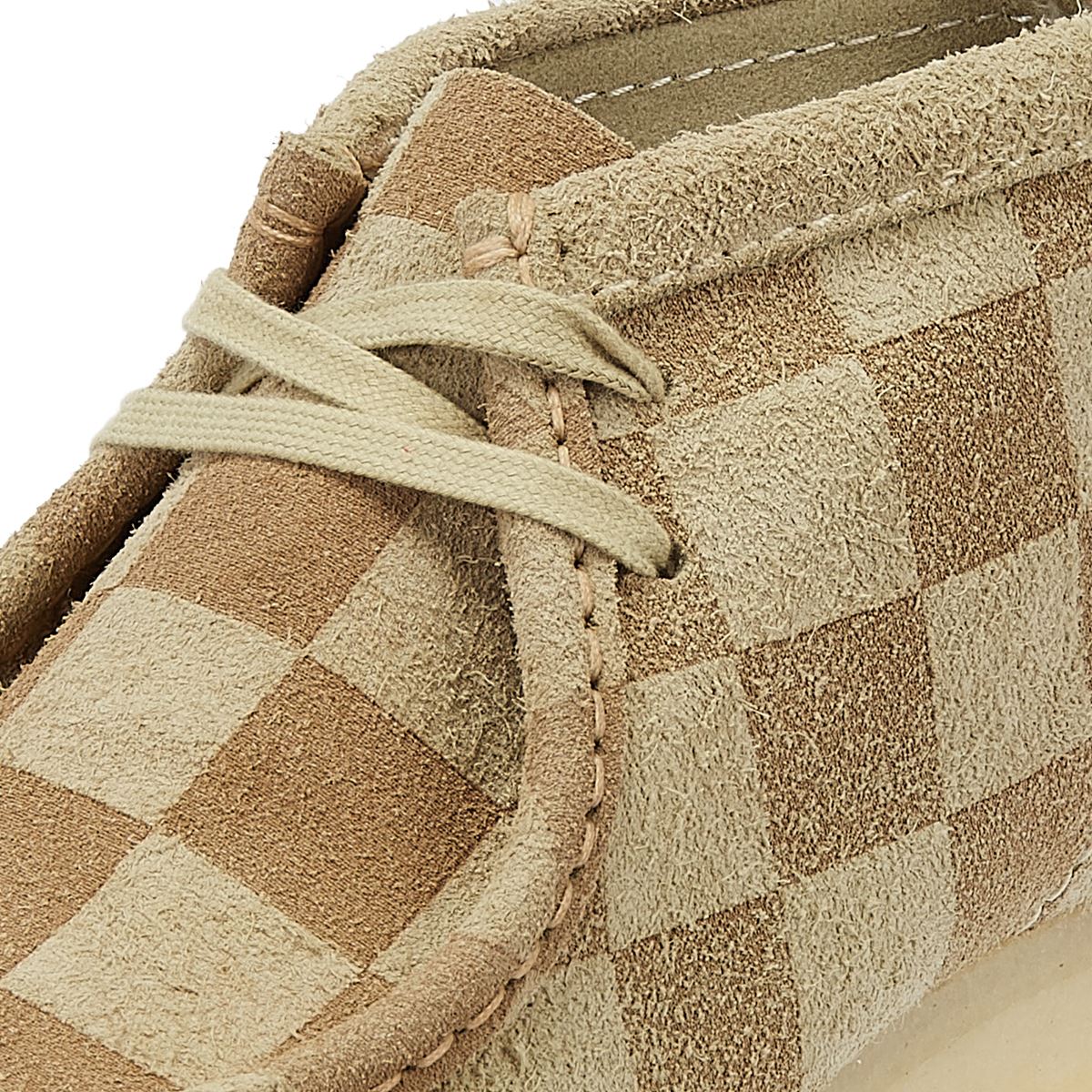 Clarks Wallabee Check Women's Beige Boots