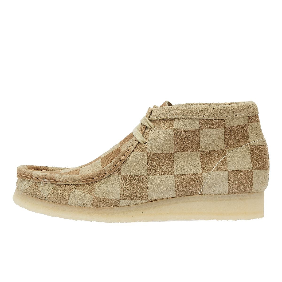 Clarks Wallabee Check Women's Beige Boots