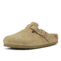 Birkenstock Boston Suede Faded Khaki Grey Clogs