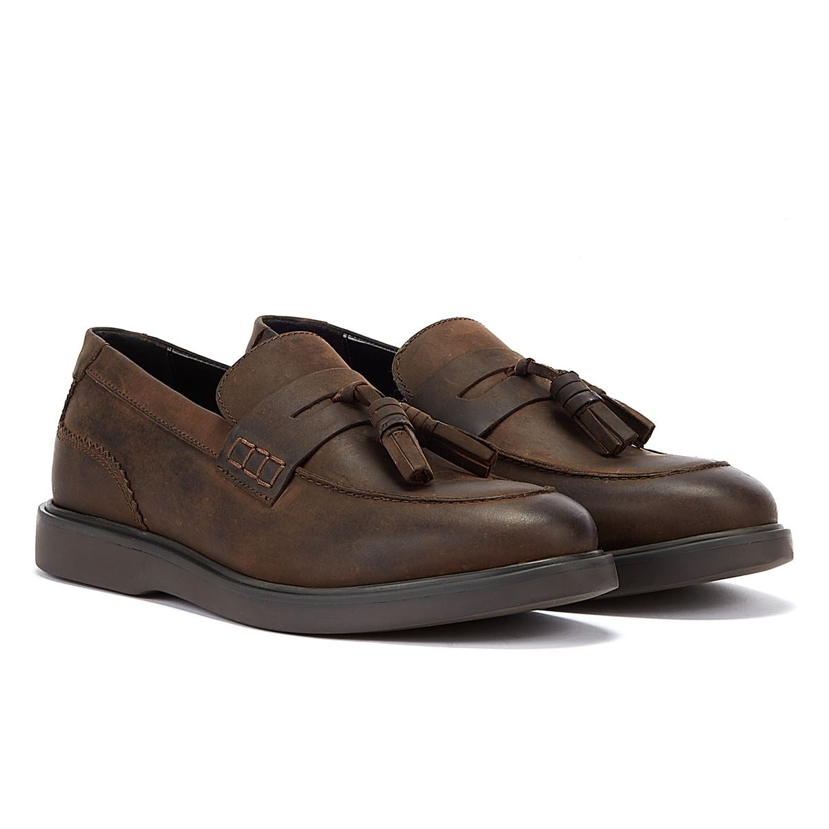 Hudson Cato Loafer Crazy Leather Men's Brown Loafers