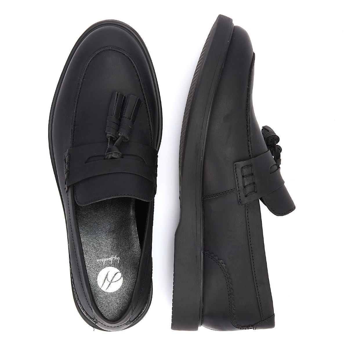 Hudson Cato Loafer Crazy Leather Men's Black Loafers